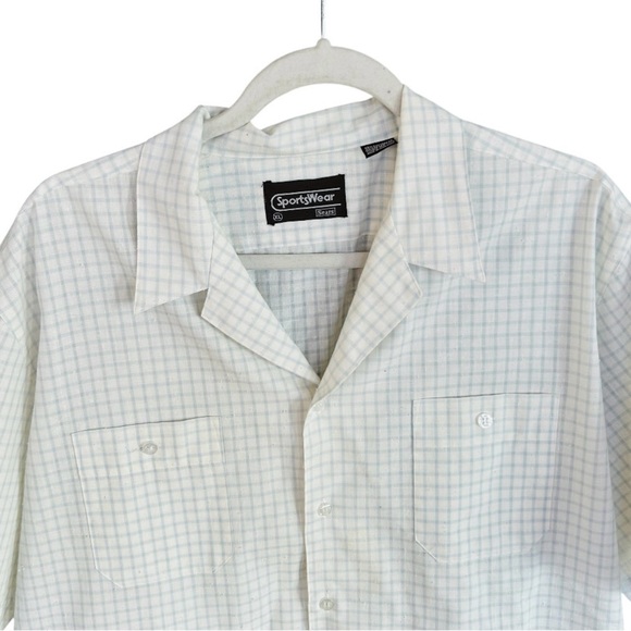 Vintage Men’s Sears Checkered Short Sleeve Shirt Size XL